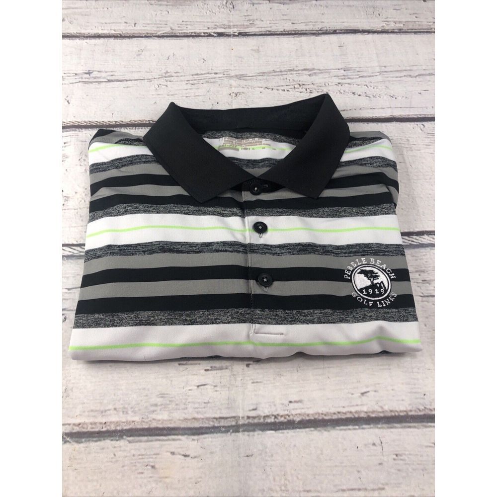 Men's Nike Golf Dri-Fit Tour Performance Striped  1919‎ Pebble Beach Polo XL - Picture 3 of 11